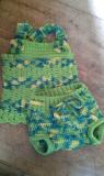 Crocheted dress and soaker set 0 - 3 mths