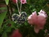 Wire wrap heart necklace. 2 in stock and Customisable.