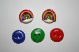 Sands Auction Set of 5 Handmade Rainbow Buttons